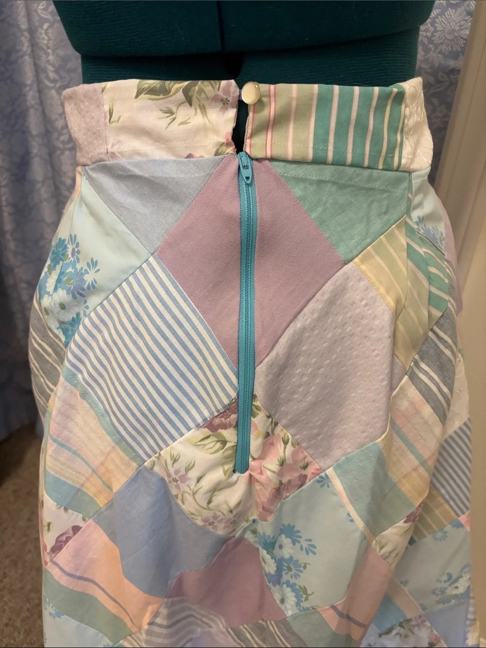 Pastel Patchwork Circle Skirt - Multi Pastel